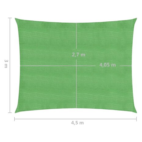 Zonnezeil 160 g/m² 3x4,5 m HDPE lichtgroen 6