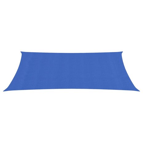 Zonnezeil 160 g/m² rechthoekig 3x6 m HDPE blauw 2