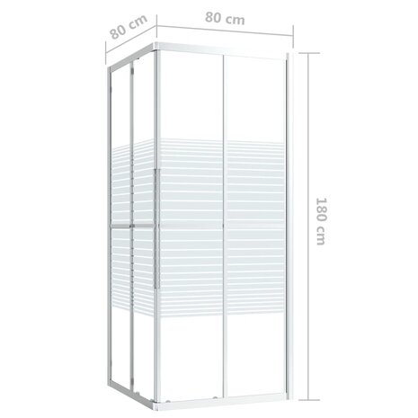 Douchecabine 80x80x180 cm ESG 9