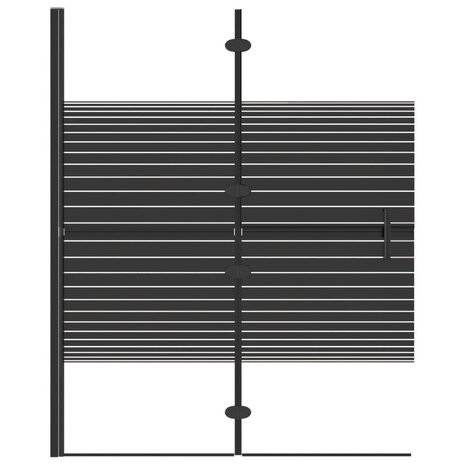 Douchewand inklapbaar 100x140 cm ESG zwart 3