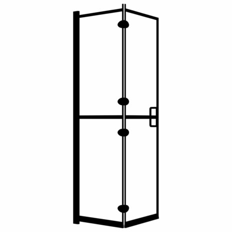 Douchewand inklapbaar 80x140 cm ESG zwart 2