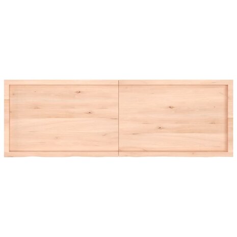 Wastafelblad 180x60x(2-6) cm onbehandeld massief hout 4