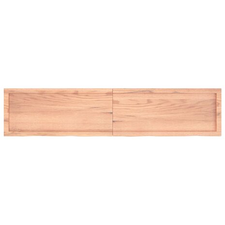 Wastafelblad 180x40x(2-6) cm behandeld massief hout lichtbruin 4