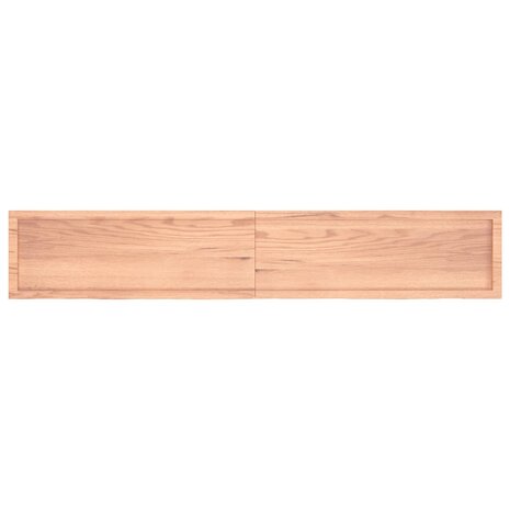 Wastafelblad 220x40x(2-4) cm behandeld massief hout lichtbruin 4