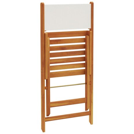 Bistrostoelen 2 st massief acaciahout en stof crèmewit 8