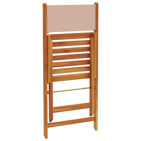 Bistrostoelen 2 st massief acaciahout en stof taupe 8