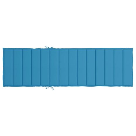 Ligbedkussen 200x60x3 cm oxford stof blauw 5