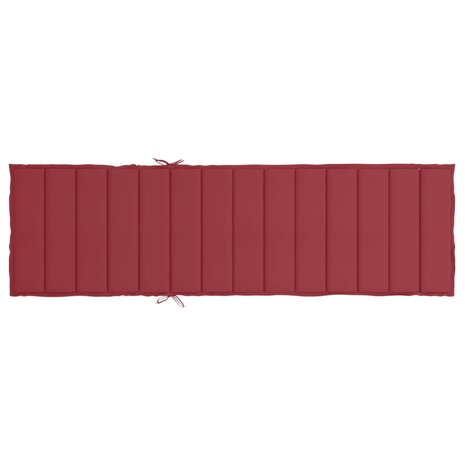 Ligbedkussen 200x60x3 cm oxford stof wijnrood 5