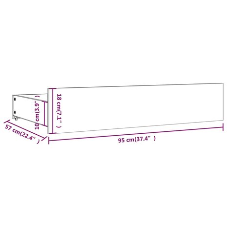 Bedlades 4 st massief grenenhout zwart 8