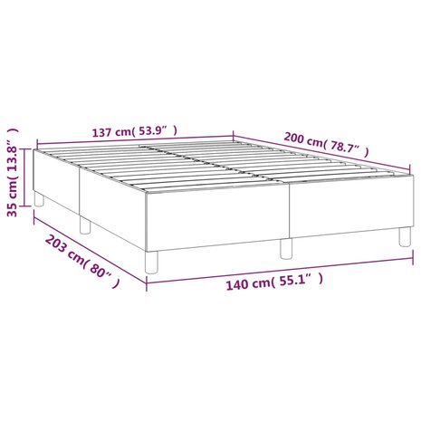 Boxspringframe fluweel donkergroen 140x200 cm 9