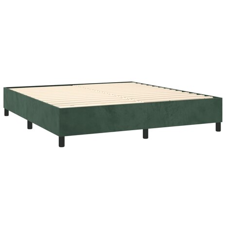 Boxspringframe fluweel donkergroen 160x200 cm 4