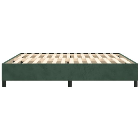 Boxspringframe fluweel donkergroen 160x200 cm 6