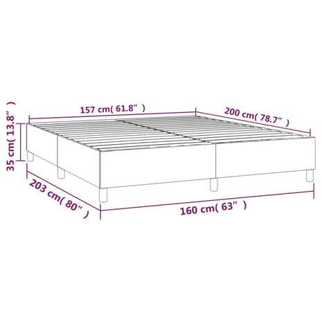 Boxspringframe fluweel donkergroen 160x200 cm 9