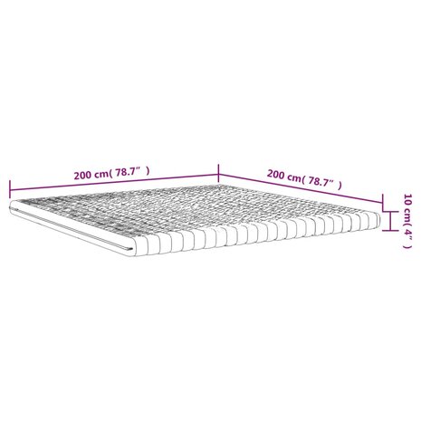 Schuimmatras 7 zones hardheid 20 ILD 200x200 cm wit 8