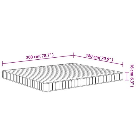 Schuimmatras middelzacht 180x200 cm 9