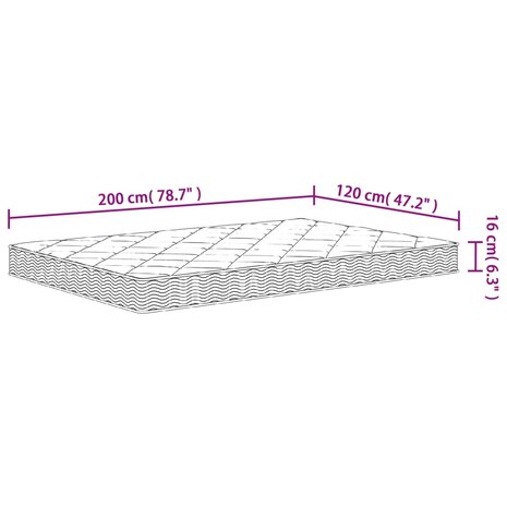 Schuimmatras middelzacht 120x200 cm 9