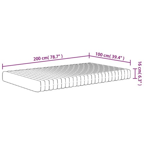 Schuimmatras middelzacht 100x200 cm 9