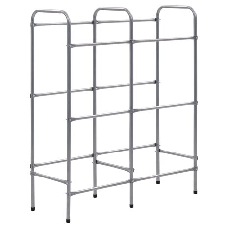 Opbergrek voor 6 kratten 96x33x116 cm steel zilverkleurig 2