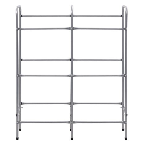 Opbergrek voor 6 kratten 96x33x116 cm steel zilverkleurig 3