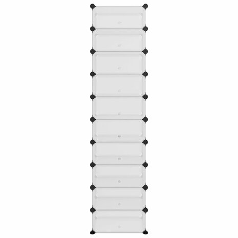 Schoenenrek 44x32x174 cm polypropeen transparant 3