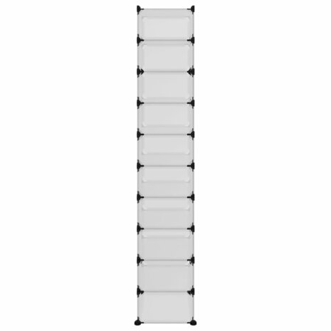 Schoenenrek 44x32x174 cm polypropeen transparant 4