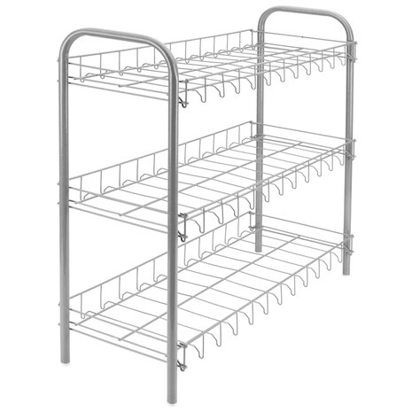 Metaltex Schoenenrek 3-laags Shoe 3 zilvergrijs 1