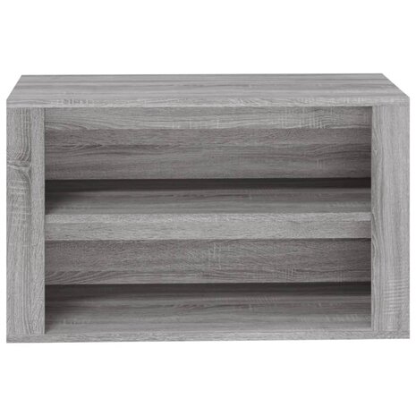 Schoenenrek 75x35x45 cm bewerkt hout grijs sonoma eikenkleur 5