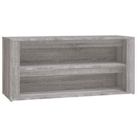 Schoenenrek 100x35x45 cm bewerkt hout grijs sonoma eikenkleur 2