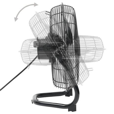 Vloerventilator 3 snelheden 100 W 55 cm zwart 6