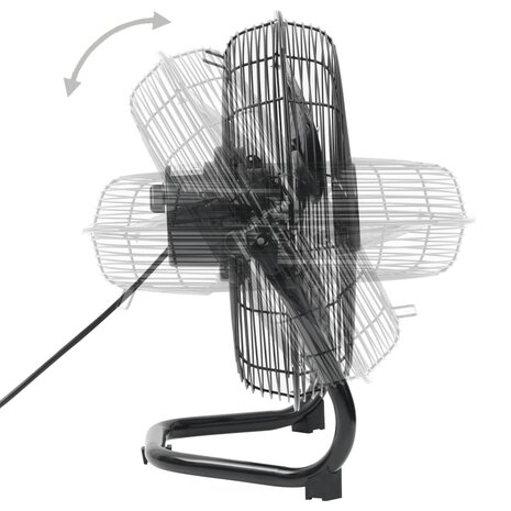 Vloerventilator 3 snelheden 120 W 60 cm zwart 6