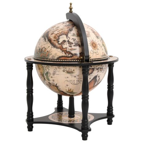 Globebar massief eucalyptushout zwart 5