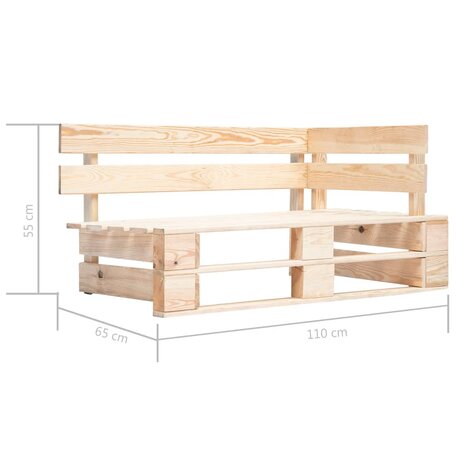 Tweezitsbank pallet met kussens geïmpregneerd grenenhout 4