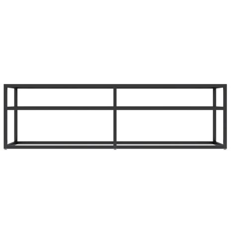 Tv-meubel 140x40x40,5 cm gehard glas zwartmarmerkleurig 3