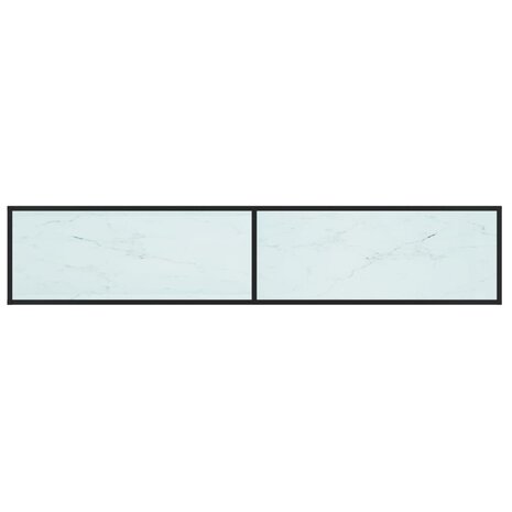 Tv-meubel 200x40x40,5 cm gehard glas witmarmerkleurig 5