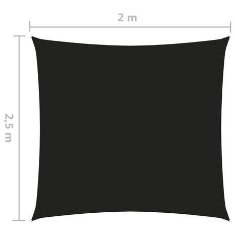 Zonnescherm rechthoekig 2x2,5 m oxford stof zwart 6