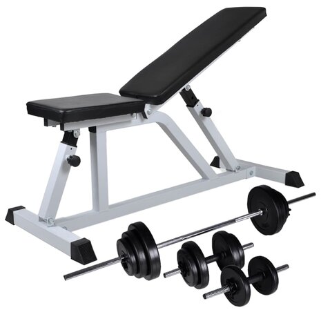 Trainingsbank met halterset 30,5 kg 1