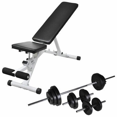 Trainingsbank met halterset 30,5 kg 1