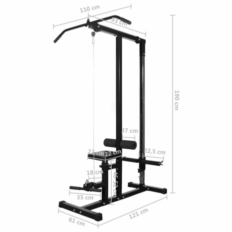 Krachttoren met halterset 60,5 kg 11