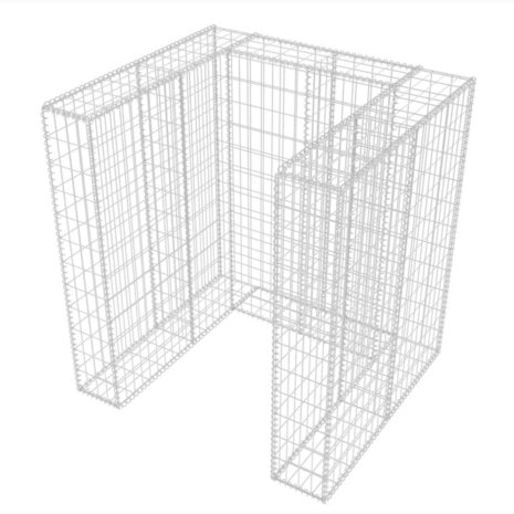 Schanskorf enkele vuilnisbak ombouw 110x100x120 cm staal 6