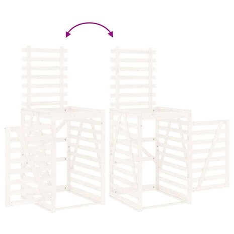 Containerberging 84x90x128,5 cm massief grenenhout wit 9