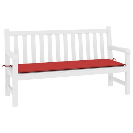 Tuinbankkussen 200x50x3 cm oxford stof rood 3