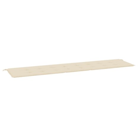 Tuinbankkussen 200x50x3 cm oxford stof beige 2