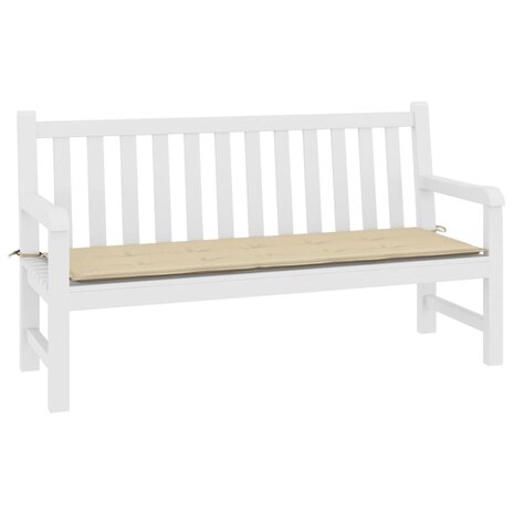 Tuinbankkussen 200x50x3 cm oxford stof beige 3