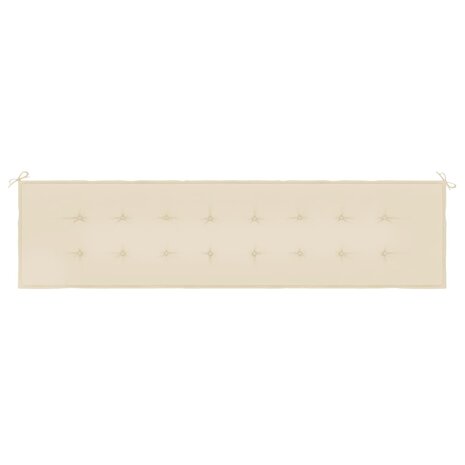 Tuinbankkussen 200x50x3 cm oxford stof beige 4