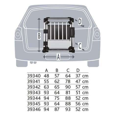 TRIXIE Transportbench L aluminium 3