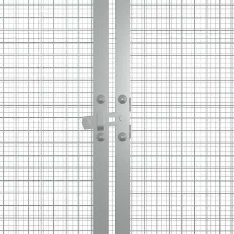 Kippenhok 200x91x100 cm gegalvaniseerd staal grijs 5