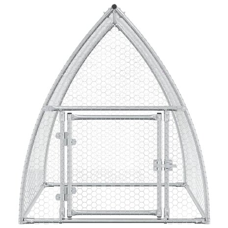 Kippenhok 100x105x120 cm gegalvaniseerd staal zilverkleurig 5