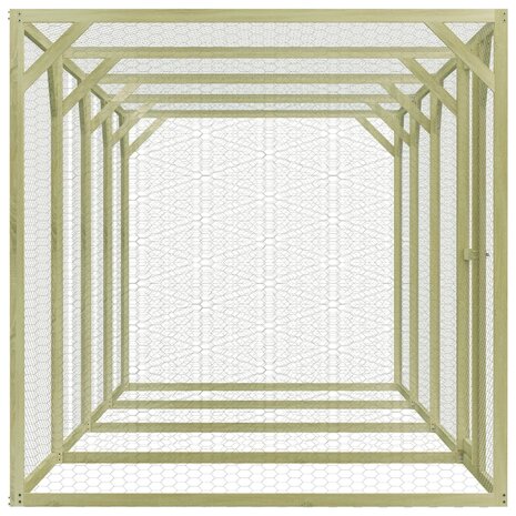 Kippenhok 1,5x6x1,5 m geïmpregneerd grenenhout 3