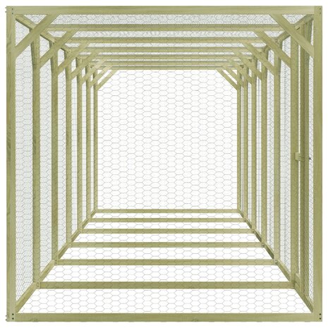 Kippenhok 1,5x9x1,5 m geïmpregneerd grenenhout 3