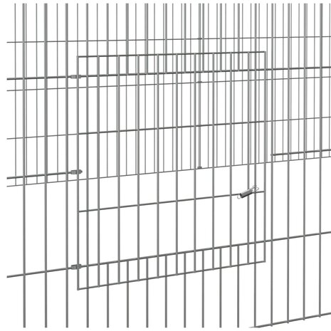 Konijnenkooi met 3 panelen 325x109x54 cm gegalvaniseerd ijzer 6